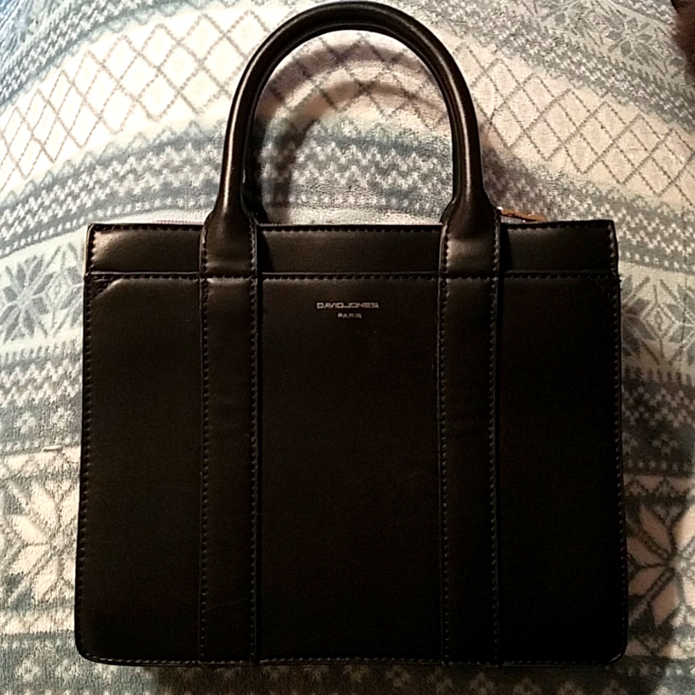 David Jones black satchel
